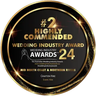 Australian Wedding Industry Awards 2024, Highly Commended, Event Hire