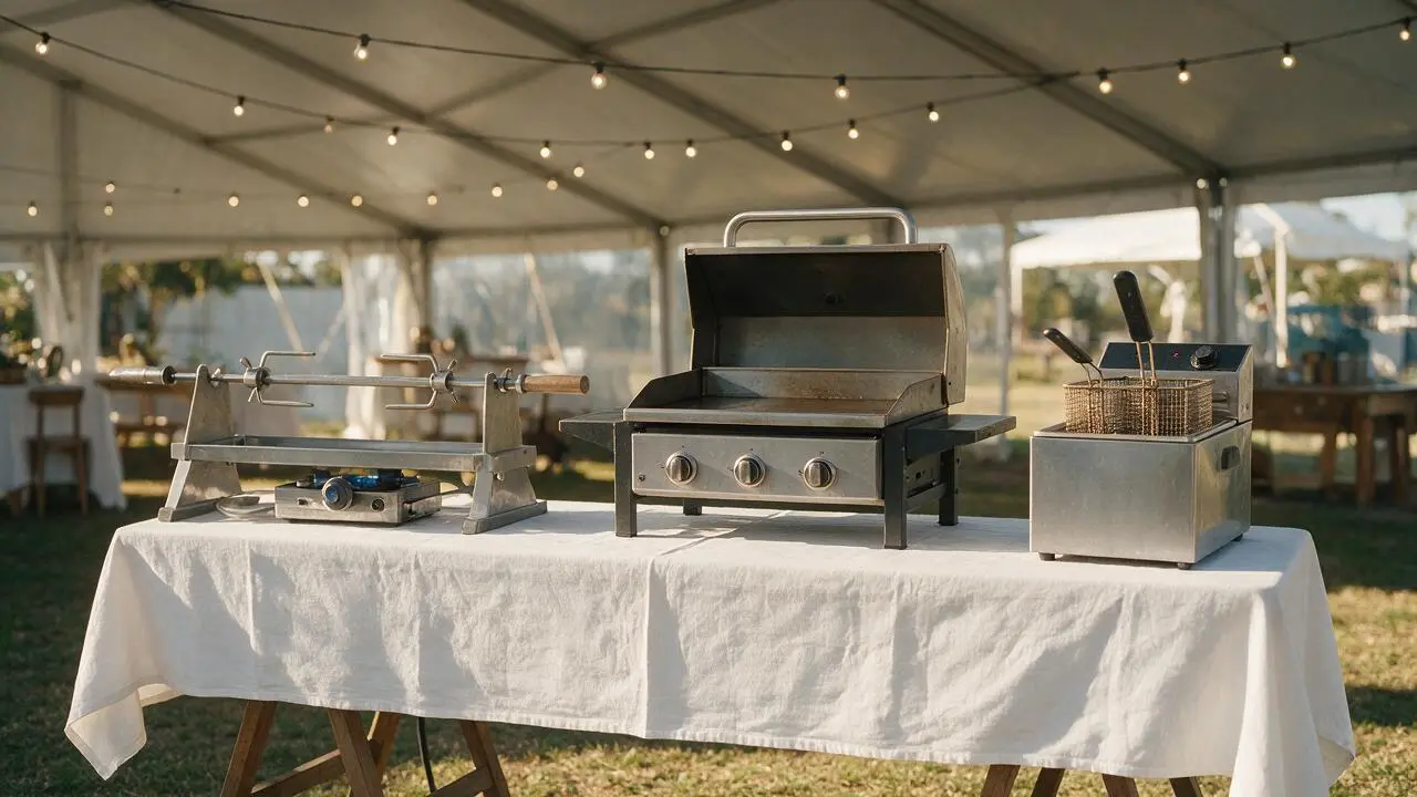Spits, BBQs & Fryers hire equipment
