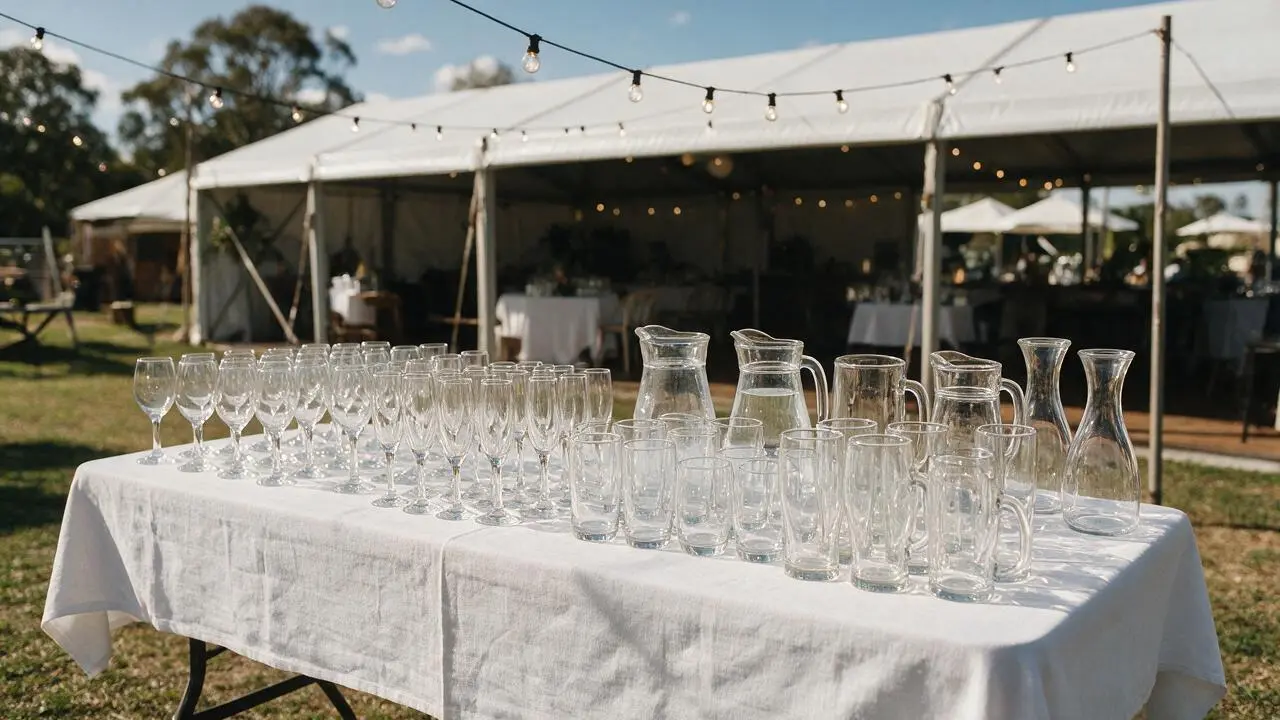 Glassware & Drinks hire equipment