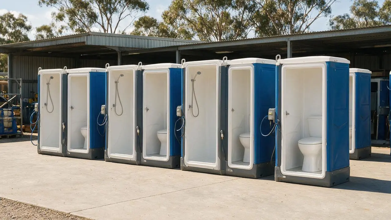 Showers and toilets together hire equipment