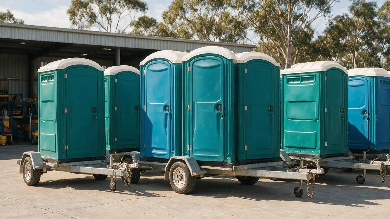 Trailer-mounted portaloos hire equipment